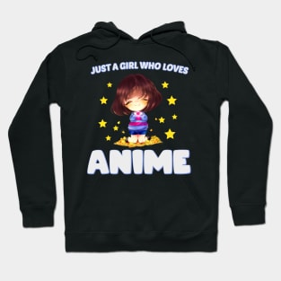 just a girl who loves anime - Chibi anime Hoodie